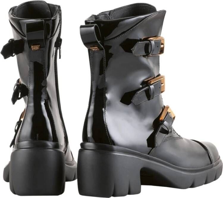 Högl Zwarte Biker Booties Dames Enkellaarzen Zwart Dames