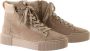 Hogl 103632 VeterlaarzenHoge sneakersDames veterschoenenHalf-hoge schoenen Wit beige - Thumbnail 2