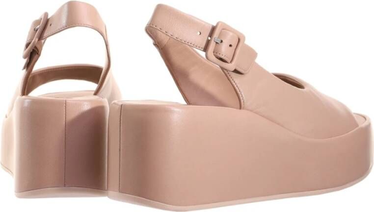 Högl Beige Platte Sandalen voor Vrouwen Pink Dames