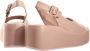 Högl Beige Platte Sandalen voor Vrouwen Pink Dames - Thumbnail 3