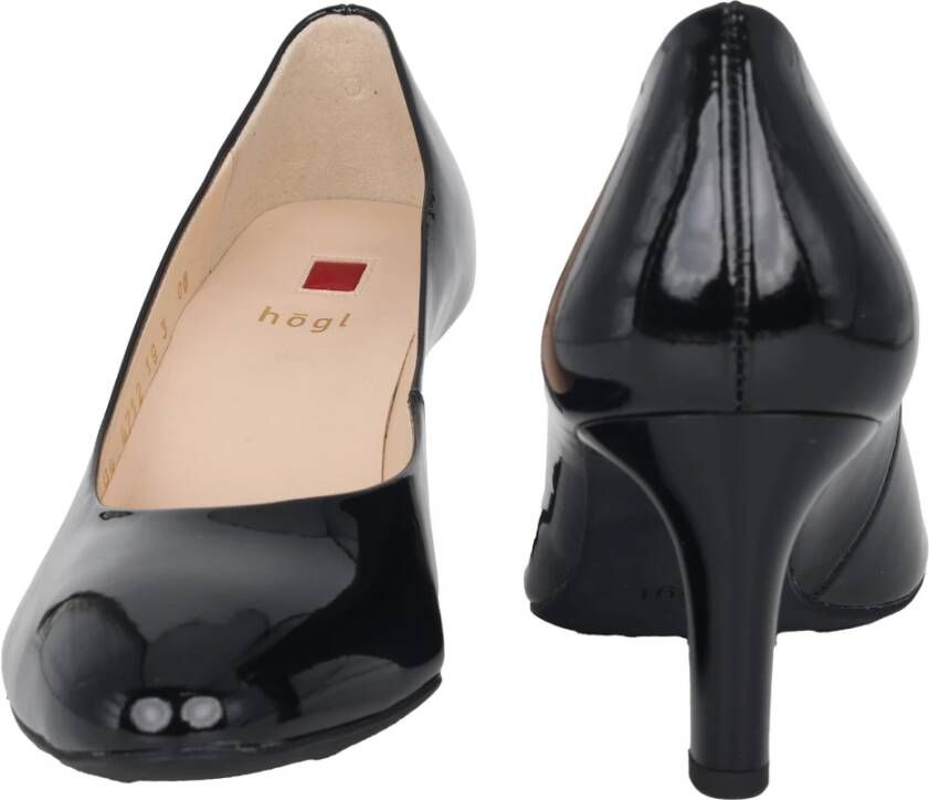 Högl Lakleren pump met 6 cm hak Black Dames