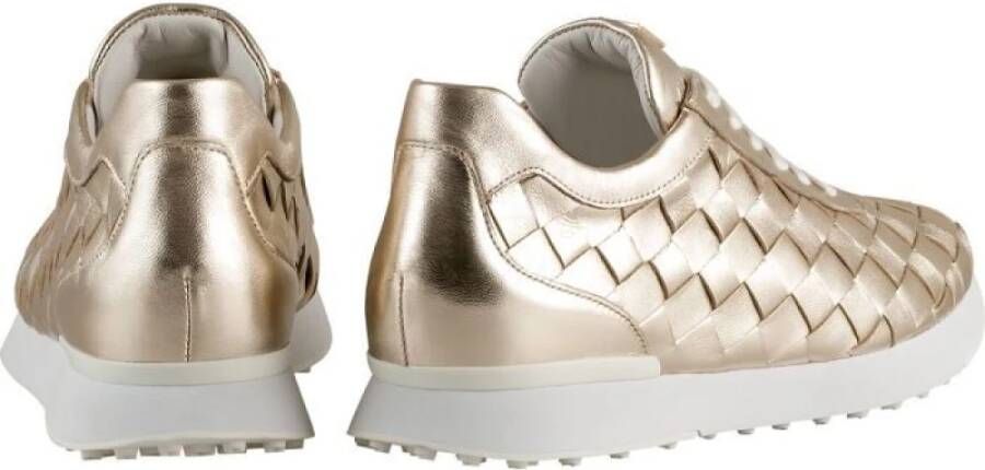 Högl Metallic Gouden Leren Sneakers Geel Dames