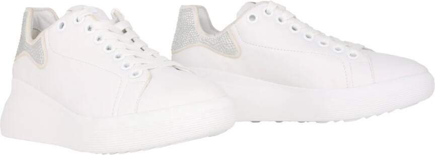 Högl Witte leren platform sneakers te koop White Dames