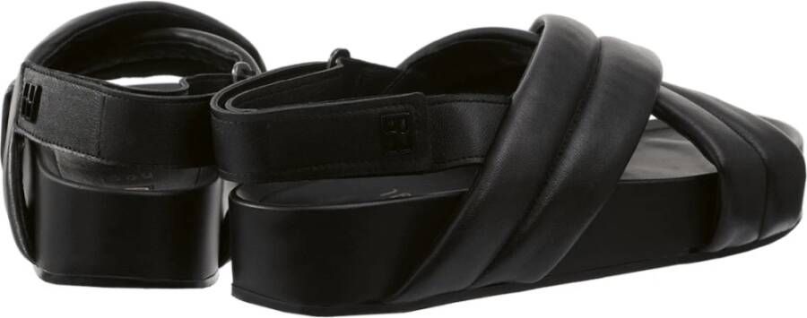 Högl Zwarte Casual Open Platte Sandalen Black Dames