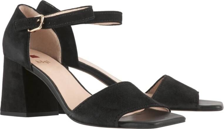 Högl Zwarte platte sandalen voor vrouwen Black Dames