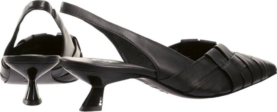 Högl Zwarte platte sandalen voor vrouwen Black Dames