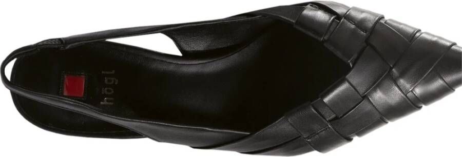 Högl Zwarte platte sandalen voor vrouwen Black Dames