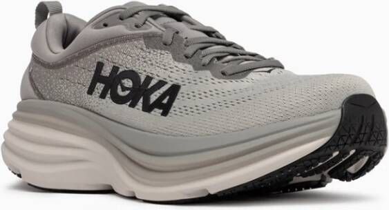 Hoka One Ademende Mesh Sneakers met TPU Finish Gray Heren