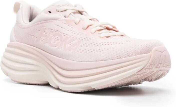 Hoka One Bondi 8 Hardloopschoenen Pink Dames