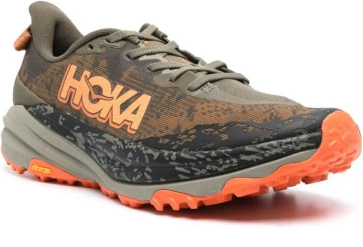 Hoka One Bruine Sneakers met Multi-Panel Design Brown Heren