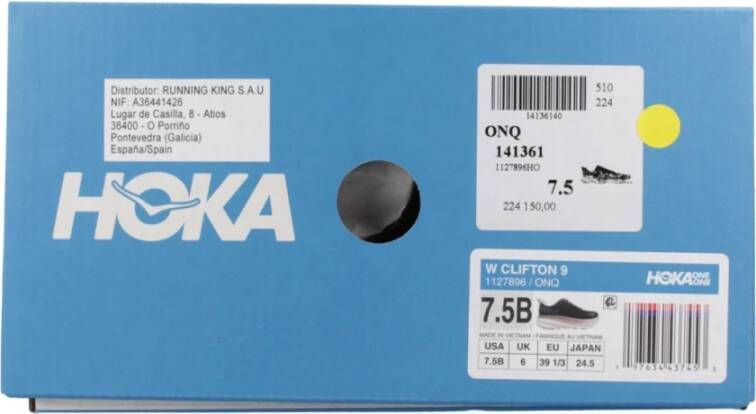 Hoka One Clifton 9 Sneakers Black Dames