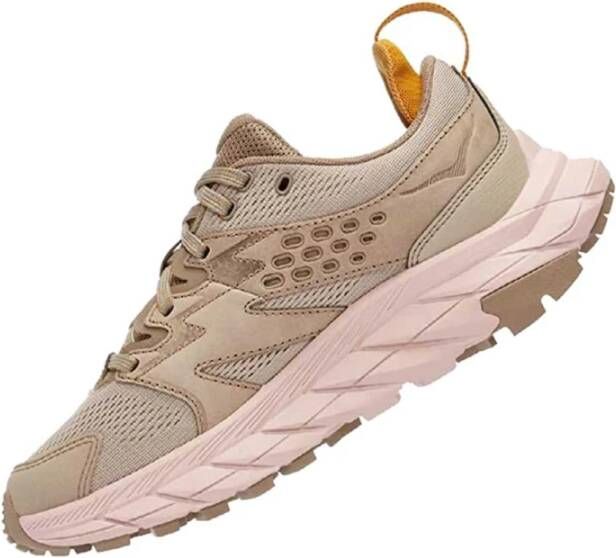 Hoka One Contrasterende lage sneakers Beige Dames