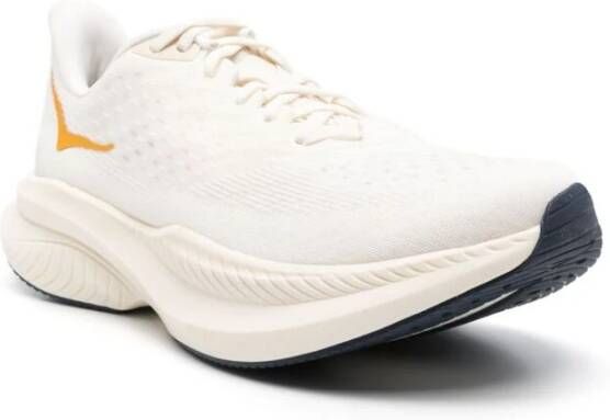 Hoka One Crème Witte Mesh Sneakers White Heren