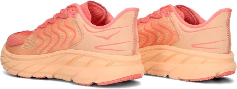 Hoka One Dames Clifton Ls Sneakers Koraal Pink Dames