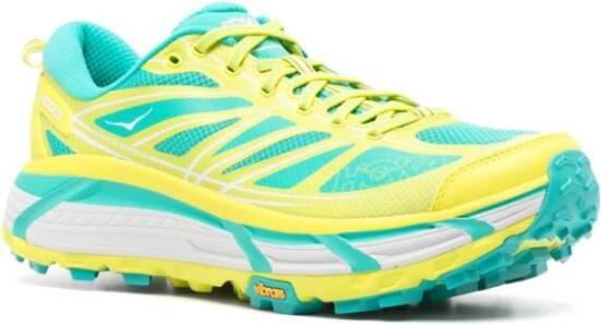 Hoka One Gele Mesh Sneakers Chunky Zool Yellow Heren