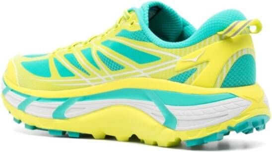 Hoka One Gele Mesh Sneakers Chunky Zool Yellow Heren