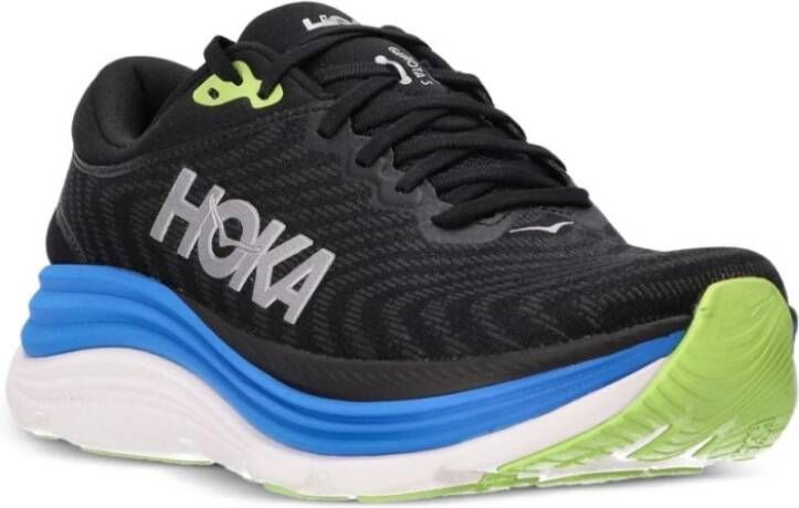 Hoka One Gestreepte Sneakers met Plateauzool Black Heren