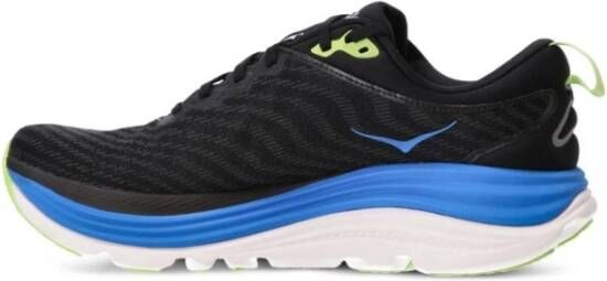 Hoka One Gestreepte Sneakers met Plateauzool Black Heren