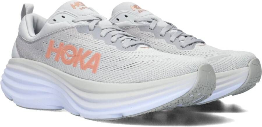 Hoka One Grijze Bondi 8 Dames Sneakers Gray Heren