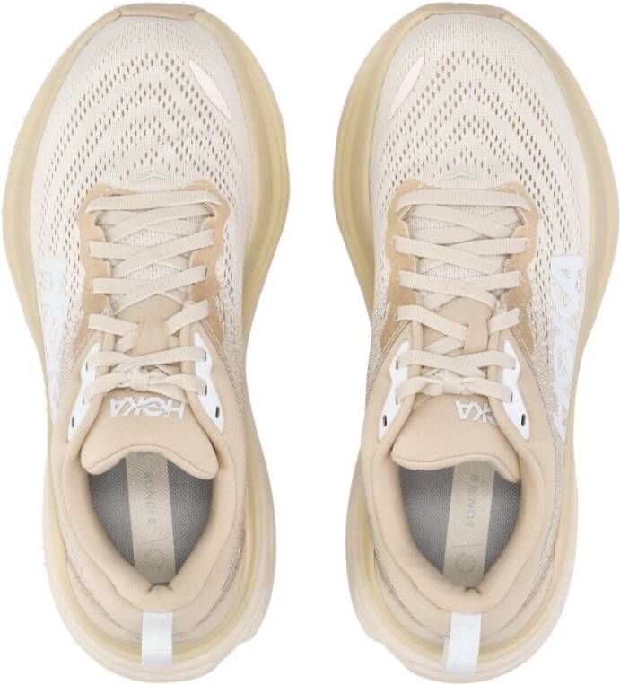 Hoka One Heren Bondi 8 Outdoor Schoen Beige Heren