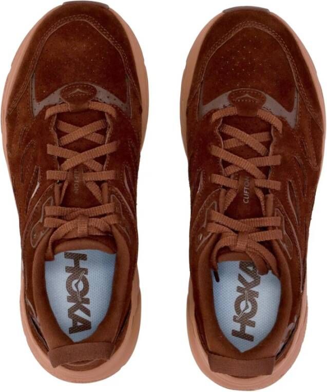 Hoka One Heren Clifton L Suede Outdoor Schoen Brown Heren