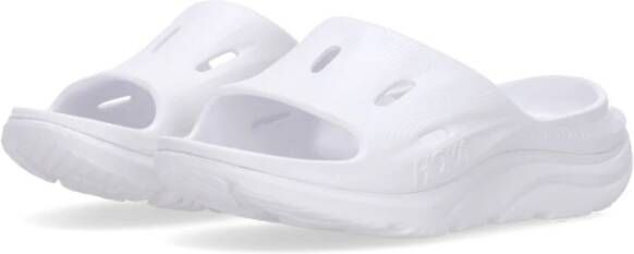 Hoka One Recovery Slide 3 Slippers Wit White Heren