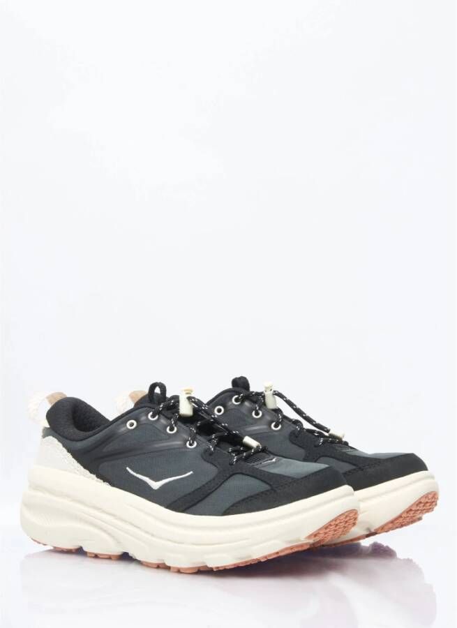 Hoka One Sneakers met Paneelconstructie en Dikke Zool Black Heren