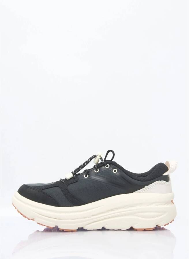 Hoka One Sneakers met Paneelconstructie en Dikke Zool Black Heren