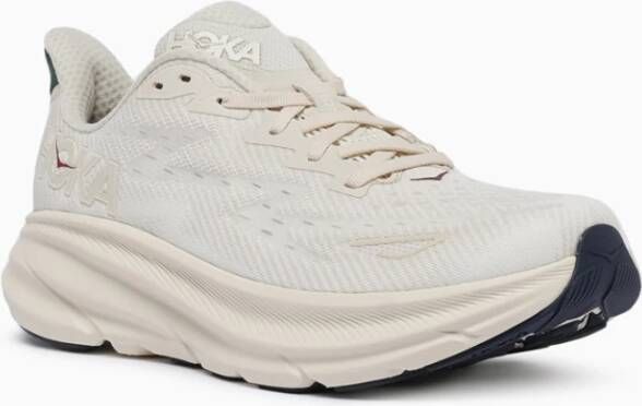 Hoka One Tech Fabric Clifton 9 Sneakers White Heren