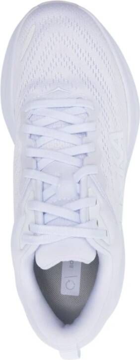 Hoka One Witte Gebreide Sneakers met Dikke Zool White Dames