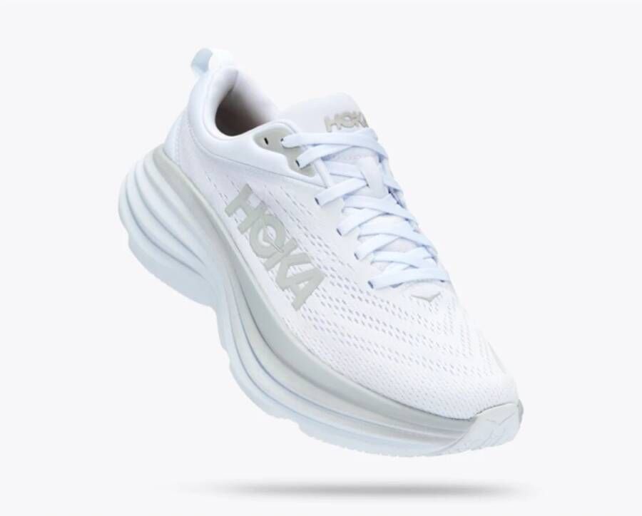 Hoka One Witte Hoka Bondi 8 Schoenen voor Dames Wit Heren