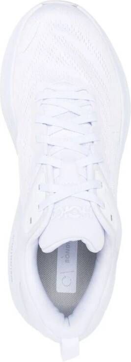 Hoka One Witte Logo Print Chunky Sneakers White Heren