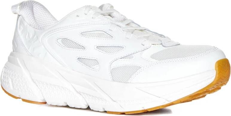 Hoka One Witte Mesh Sneakers Lichtgewicht Constructie White Heren