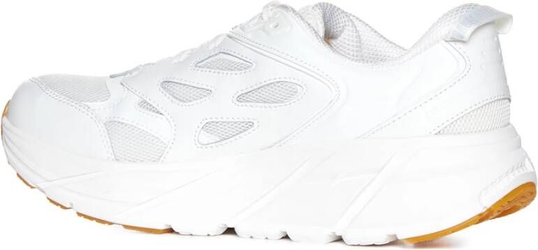 Hoka One Witte Mesh Sneakers Lichtgewicht Constructie White Heren