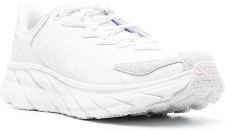 Hoka One Witte Sneakers met Dikke Rubberen Zool White Heren