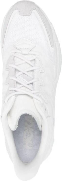 Hoka One Witte Sneakers met Dikke Rubberen Zool White Heren