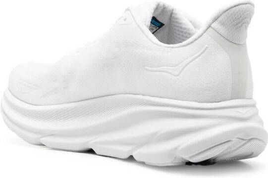 Hoka One Witte Veterschoen met Geribbelde Zool White Heren