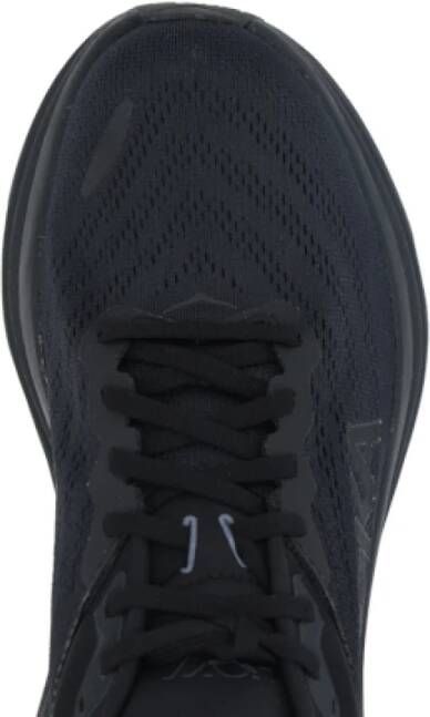 Hoka One Zwarte lage sneakers met reflecterende details Black Heren