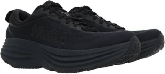 Hoka One Zwarte lage sneakers met reflecterende details Black Heren