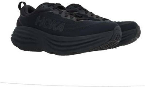 Hoka One Zwarte lage sneakers met reflecterende details Black Heren