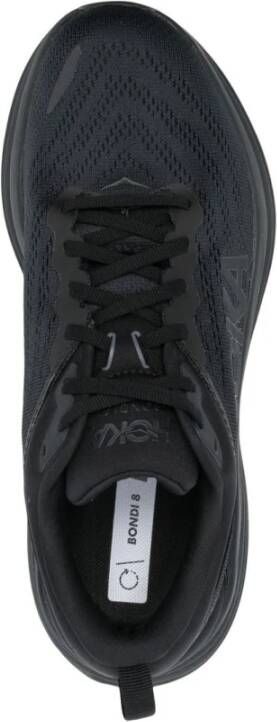 Hoka One Zwarte lage sneakers met reflecterende details Black Heren