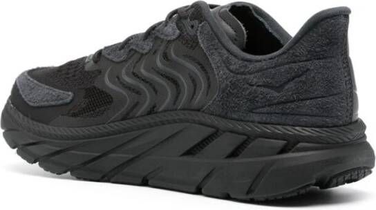 Hoka One Zwarte Mesh Sneakers met Amandel Teen Black Heren