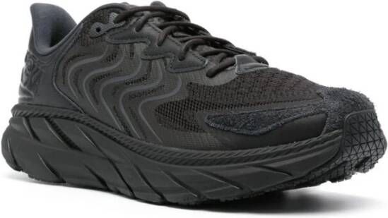 Hoka One Zwarte Mesh Sneakers met Amandel Teen Black Heren