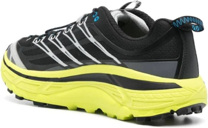 Hoka One Zwarte Mesh Sneakers met Reflecterende Details Black Heren