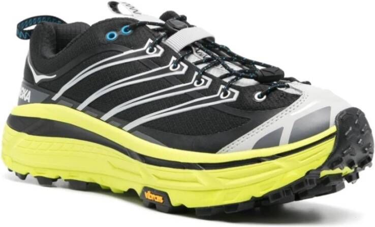 Hoka One Zwarte Mesh Sneakers met Reflecterende Details Black Heren