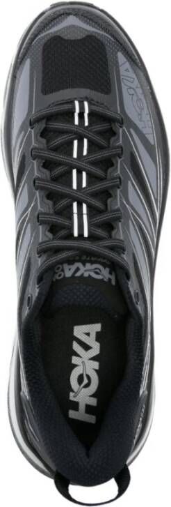 Hoka One Zwarte Sneakers Lichtgewicht Paneelontwerp Black Heren