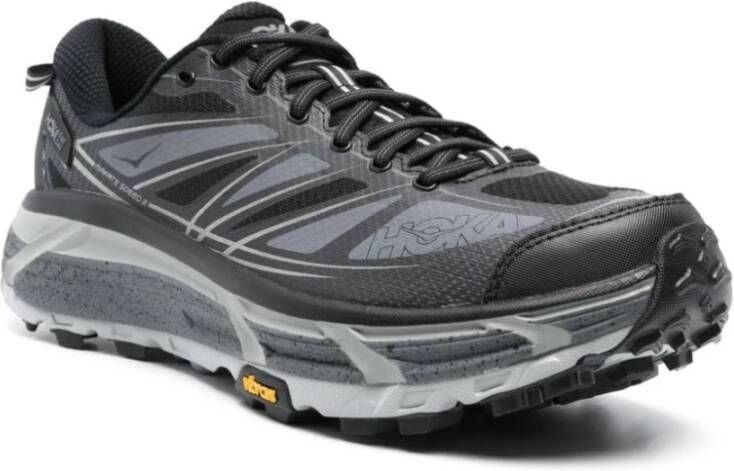 Hoka One Zwarte Sneakers Lichtgewicht Paneelontwerp Black Heren