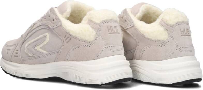 Hub Beige Suède Lage Dames Sneakers Beige Dames