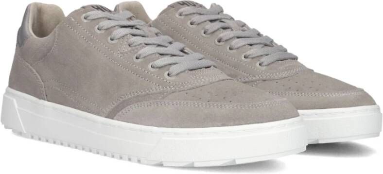 Hub Grijze Velvet Lage Sneakers Gray Heren