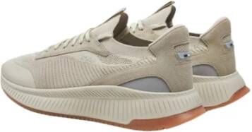 Hugo Boss Beige High Top Stoffen Sneakers Beige Heren